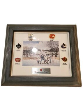 The Canadian Dream Framed Hockey Pins Picture Hockey Winter Sports Memorabilia